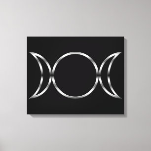 Falln Pagan Triple Goddess Symbol Canvas Afdruk