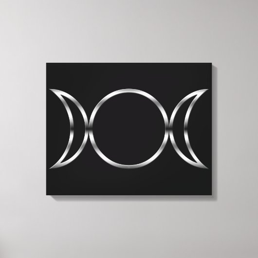 Falln Pagan Triple Goddess Symbol Canvas Afdruk (Voorkant)