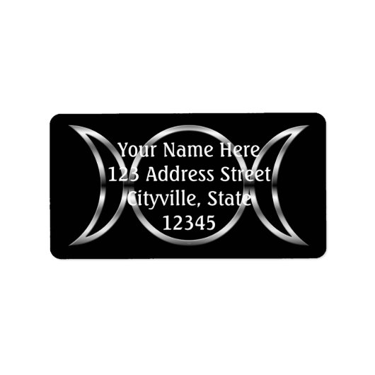 Falln Pagan Triple Goddess Symbol Etiket (Voorkant)