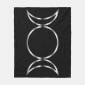 Falln Pagan Triple Goddess Symbol Fleece Deken (Voorkant)