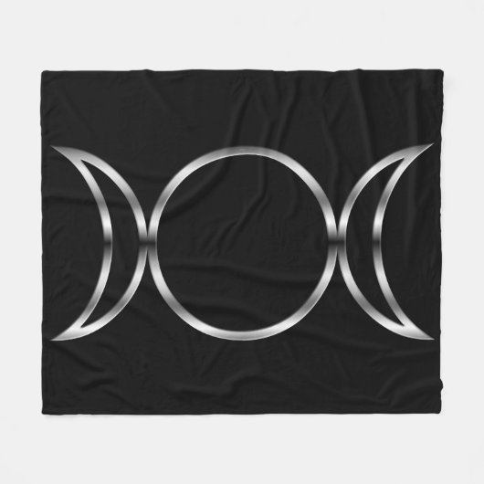 Falln Pagan Triple Goddess Symbol Fleece Deken (Voorkant (Horizontaal))