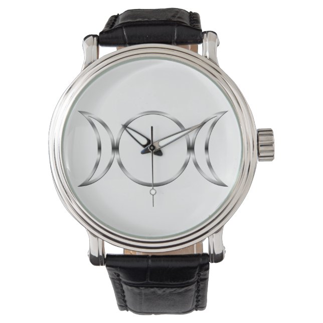 Falln Pagan Triple Goddess Symbol Horloge (Voorkant)