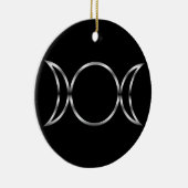 Falln Pagan Triple Goddess Symbol Keramisch Ornament (Rechts)
