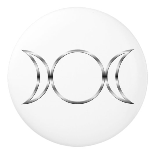 Falln Pagan Triple Goddess Symbol Keramische Knop (Voorkant)