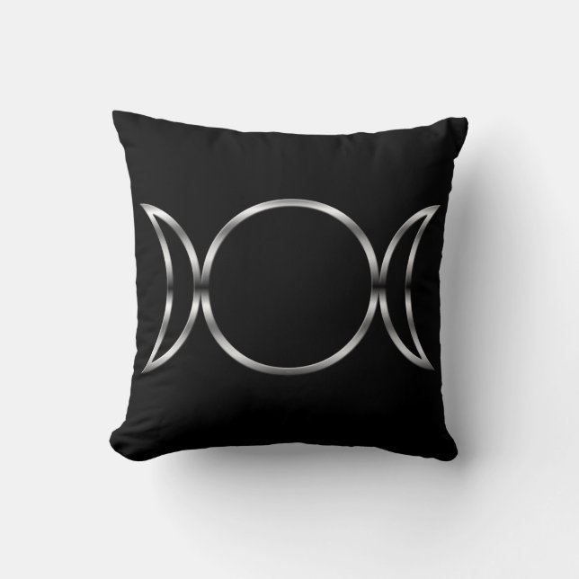 Falln Pagan Triple Goddess Symbol Kussen (Voorkant)