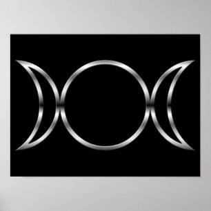 Falln Pagan Triple Goddess Symbol Poster
