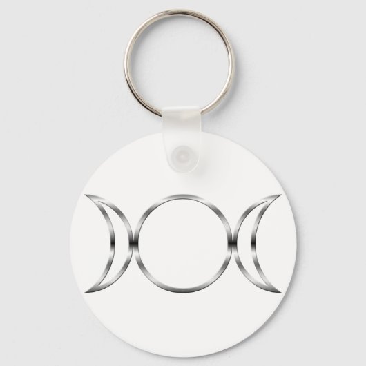 Falln Pagan Triple Goddess Symbol Sleutelhanger (Voorkant)