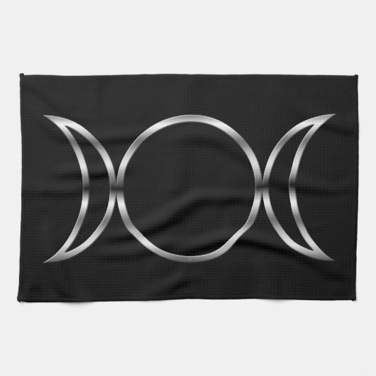 Falln Pagan Triple Goddess Symbol Theedoek (Horizontaal)