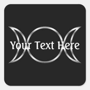 Falln Pagan Triple Goddess Symbol Vierkante Sticker
