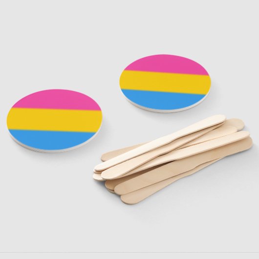 Falln Pansexual Pride Flag Handwaaier (Niet-gemonteerd)