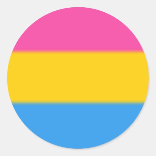 Falln Pansexual Pride Flag Ronde Sticker (Voorkant)