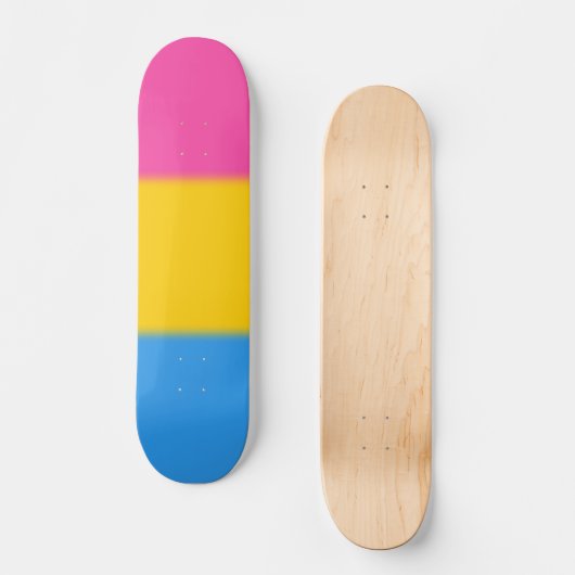 Falln Pansexual Pride Flag Skateboard (Voorkant)