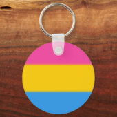 Falln Pansexual Pride Flag Sleutelhanger (Voorkant)