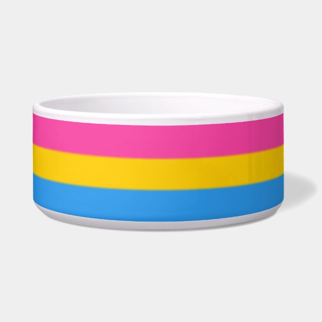 Falln Pansexual Pride Flag Voerbakje (Voorkant)