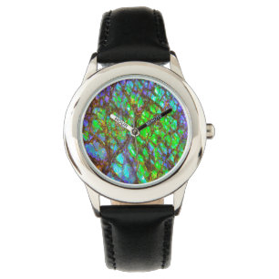 Falln Peacock Ammolite Horloge