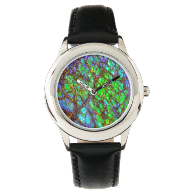 Falln Peacock Ammolite Horloge (Voorkant)