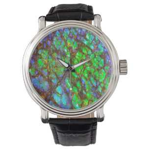 Falln Peacock Ammolite Horloge