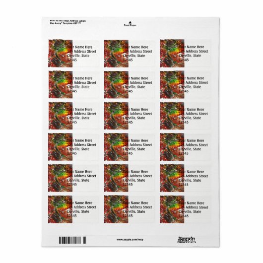 Falln Piedras Arcoiris Etiket (Full Sheet)