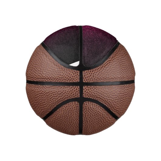 Falln Pink & Black Glitter Gradiënt Mini Basketbal (Rechts)