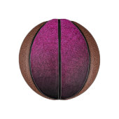 Falln Pink & Black Glitter Gradiënt Mini Basketbal (Verticaal)