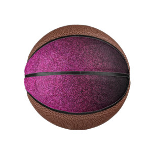 Falln Pink & Black Glitter Gradiënt Mini Basketbal