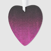 Falln Pink & Black Glitter Gradiënt Ornament (voorkant)
