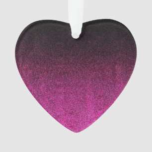 Falln Pink & Black Glitter Gradiënt Ornament