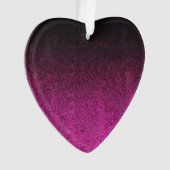 Falln Pink & Black Glitter Gradiënt Ornament (voorkant)