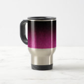 Falln Pink & Black Glitter Gradiënt Reisbeker (Voorkant links)