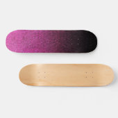 Falln Pink & Black Glitter Gradiënt Skateboard (Horizontaal)