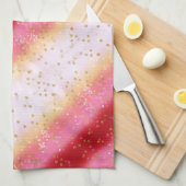 Falln Pink Sakura Sunrise Theedoek (Quarter Fold)