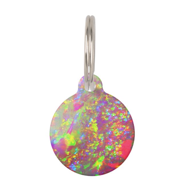 Falln Rainbow Brazililian Opal Huisdierpenning (Voorkant)
