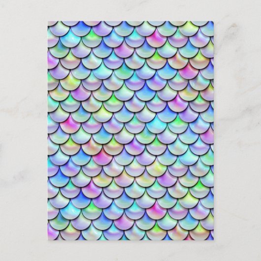 Falln Rainbow Bubble Mermaid Scales Briefkaart (Voorkant)