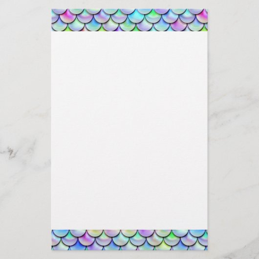 Falln Rainbow Bubble Mermaid Scales Briefpapier (Voorkant)