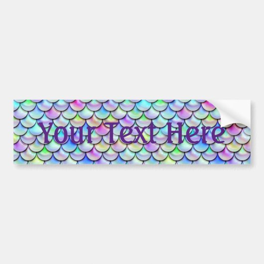 Falln Rainbow Bubble Mermaid Scales Bumpersticker (Voorkant)