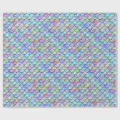Falln Rainbow Bubble Mermaid Scales Cadeaupapier (Vlak)