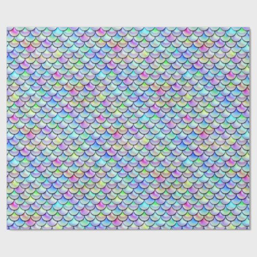 Falln Rainbow Bubble Mermaid Scales Cadeaupapier (Vlak)