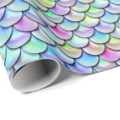 Falln Rainbow Bubble Mermaid Scales Cadeaupapier (Rol Hoek)
