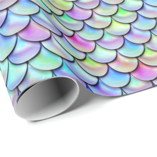 Falln Rainbow Bubble Mermaid Scales Cadeaupapier (Rol Hoek)