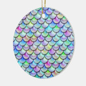 Falln Rainbow Bubble Mermaid Scales Keramisch Ornament (Links)