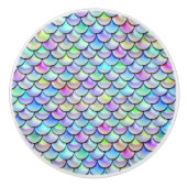 Falln Rainbow Bubble Mermaid Scales Keramische Knop (Voorkant)