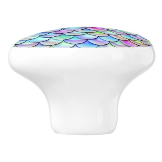 Falln Rainbow Bubble Mermaid Scales Keramische Knop (Zijkant)