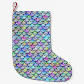 Falln Rainbow Bubble Mermaid Scales Kleine Kerstsok (Voorkant)