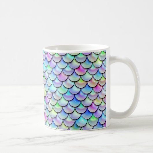 Falln Rainbow Bubble Mermaid Scales Koffiemok (Rechts)