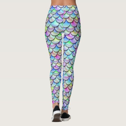 Falln Rainbow Bubble Mermaid Scales Leggings (Achterkant)