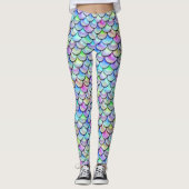 Falln Rainbow Bubble Mermaid Scales Leggings (Voorkant)