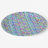 Falln Rainbow Bubble Mermaid Scales Papieren Bordje (Gekanteld)