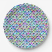 Falln Rainbow Bubble Mermaid Scales Papieren Bordje (Voorkant)