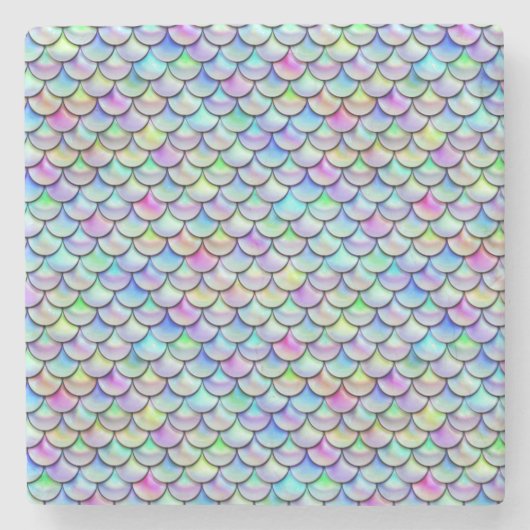 Falln Rainbow Bubble Mermaid Scales Stenen Onderzetter (Voorkant)