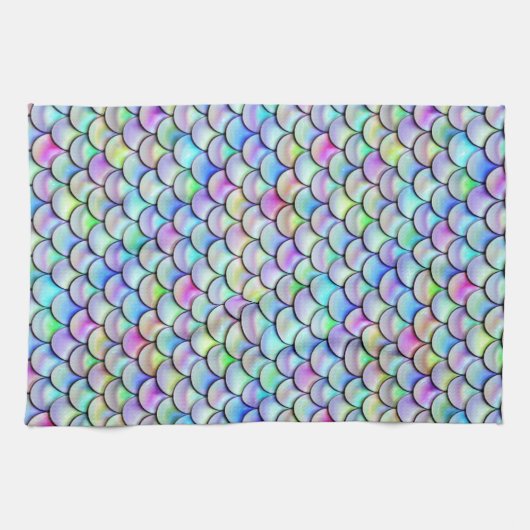 Falln Rainbow Bubble Mermaid Scales Theedoek (Horizontaal)